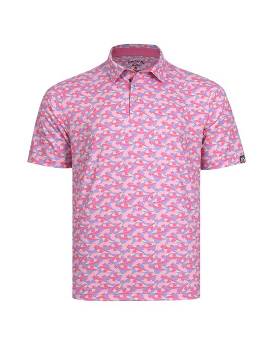 TROPIC SLICE Cool Stroke Polo Shirt  Wisteria / Blush / Rose / Maize-Wisteria/Blush/Rose/Maize-XL